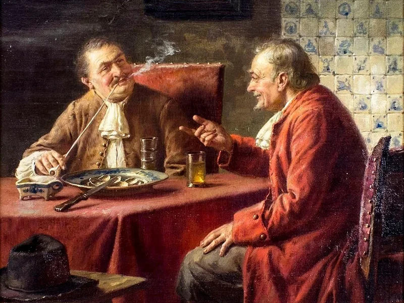 1872-Fritz Wagner - Due uomini a tavola